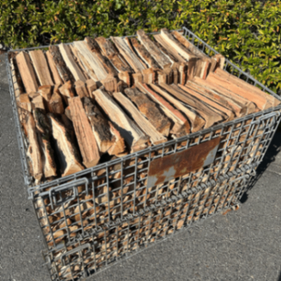 【送料見積】〈乾燥薪〉広葉樹（カシ・サクラ）小割 0.6立米 約240k前後